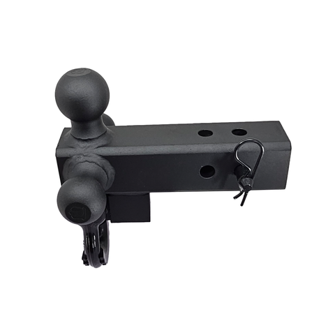 The Captain 4 in 1 - Patriot Hitches 4-Way 3-Ball Mount for 2-1/2" Hitches - The Captain - 30K - Black Gloss Accent