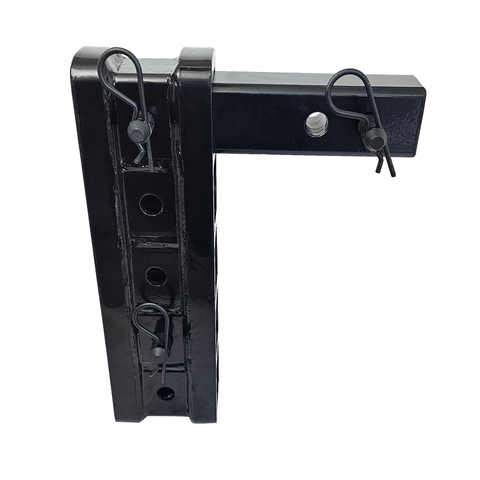 The Major - Patriot Hitches Adjustable Drop/Rise Hitch Stacked Receivers for 2" Hitches - 10" Drop/Rise – 25k - Black Texture Accent (Black Gloss)