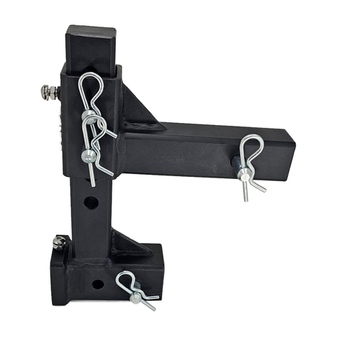 The General Heavy Duty - Patriot Hitches 2" Adjustable Drop Hitch Adapter - 11" Rise/Drop - 10K - Silver Accent