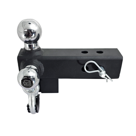 The Captain 4 in 1 - Patriot Hitches 4-Way 3-Ball Mount for 2-1/2" Hitches - The Captain - 30K - Silver Accent (Texture Chrome)