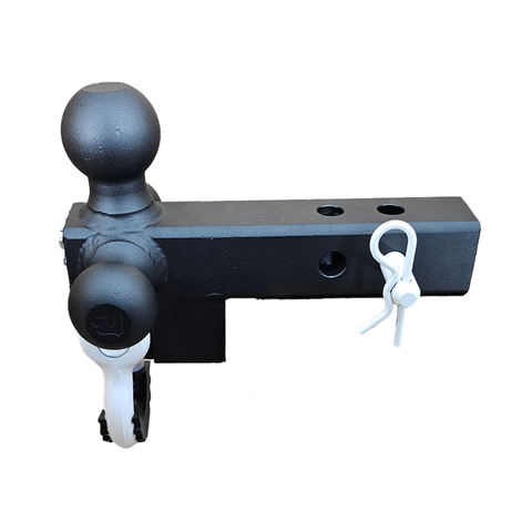 The Captain 4 in 1 - Patriot Hitches 4-Way 3-Ball Mount for 2" Hitches - The Captain - 30K - White Accent