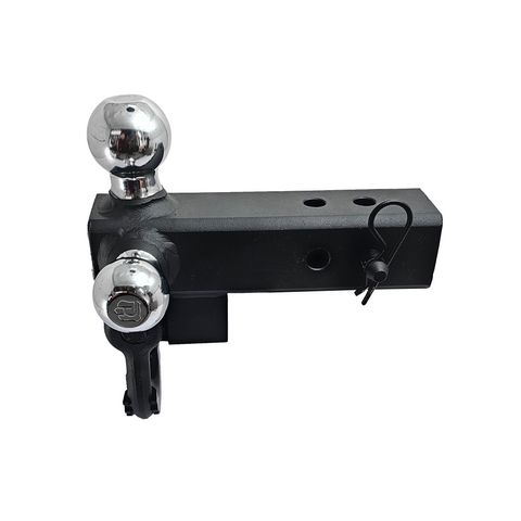 The Captain 4 in 1 - Patriot Hitches 4-Way 3-Ball Mount for 2-1/2" Hitches - The Captain - 30K - Black Texture Accent (Texture Chrome)
