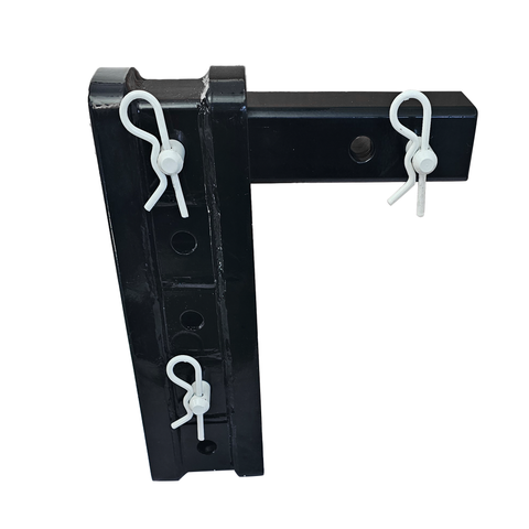 The Major - Patriot Hitches Adjustable Drop/Rise Hitch Stacked Receivers for 2" Hitches - 10" Drop/Rise – 25k - White Accent (Black Gloss)