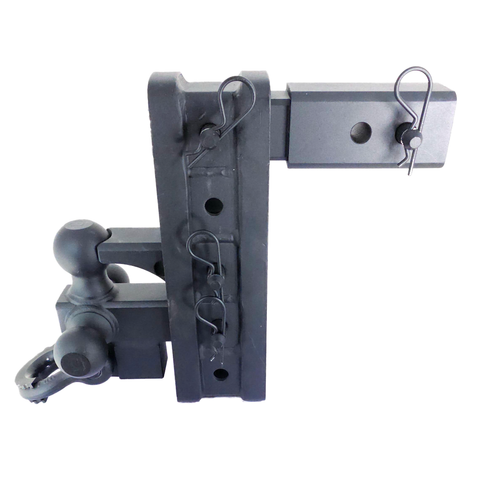 The Patriot - Patriot Hitches 8-Way 3-Ball Mount w/ Adjustable Stacked Receivers – 2-1/2" Hitch – 25K – Black Texture Accent
