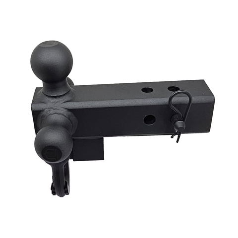 The Captain 4 in 1 - Patriot Hitches 4-Way 3-Ball Mount for 2-1/2" Hitches - The Captain - 30K - Black Texture Accent