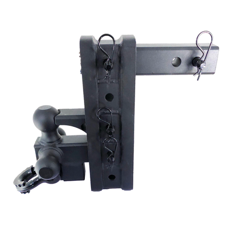 The Patriot - Patriot Hitches 8-Way 3-Ball Mount w/ Adjustable Stacked Receivers - 2" Hitch – 25K – Black Gloss Accent