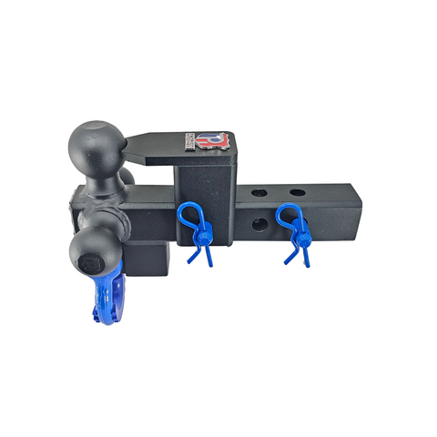 The Captain 5 in 1 - Patriot Hitches 5-Way 3-Ball Mount for 2" Hitches - The Captain - 30K – Blue Accent