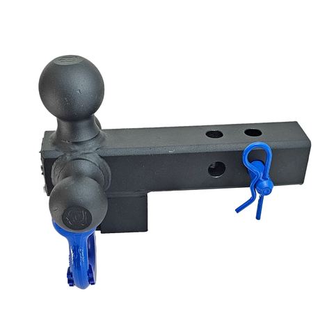 The Captain 4 in 1 - Patriot Hitches 4-Way 3-Ball Mount for 2" Hitches - The Captain - 30K - Blue Accent