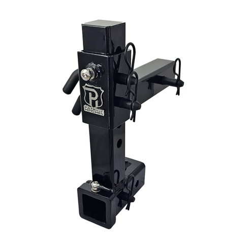 The General Heavy Duty - Patriot Hitches 2" Adjustable Drop Hitch Adapter - 11" Rise/Drop - 10K - Black Texture Accent (Black Gloss)