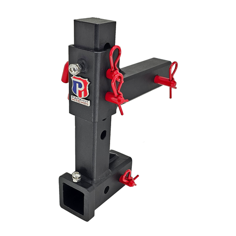 The General Heavy Duty - Patriot Hitches 2" Adjustable Drop Hitch Adapter - 11" Rise/Drop - 10K - Red Accent