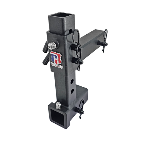 The General Normal Duty - Patriot Hitches 2" Adjustable Drop Hitch Adapter - 11" Rise/Drop - 7K - Black Gloss Accent