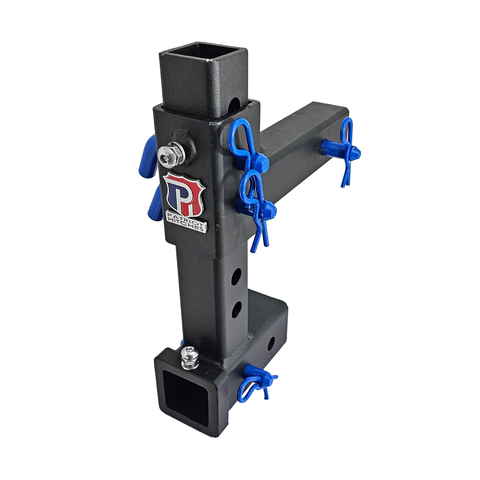 The General Normal Duty - Patriot Hitches 2" Adjustable Drop Hitch Adapter - 11" Rise/Drop - 7K - Blue Accent