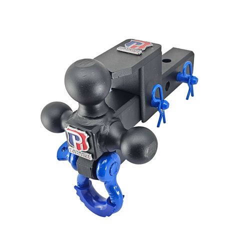 The Captain 5 in 1 - Patriot Hitches 5-Way 3-Ball Mount for 2" Hitches - The Captain - 30K – Blue Accent