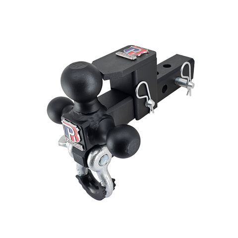 The Captain 5 in 1 - Patriot Hitches 5-Way 3-Ball Mount for 2" Hitches - The Captain - 30K – Silver Accent