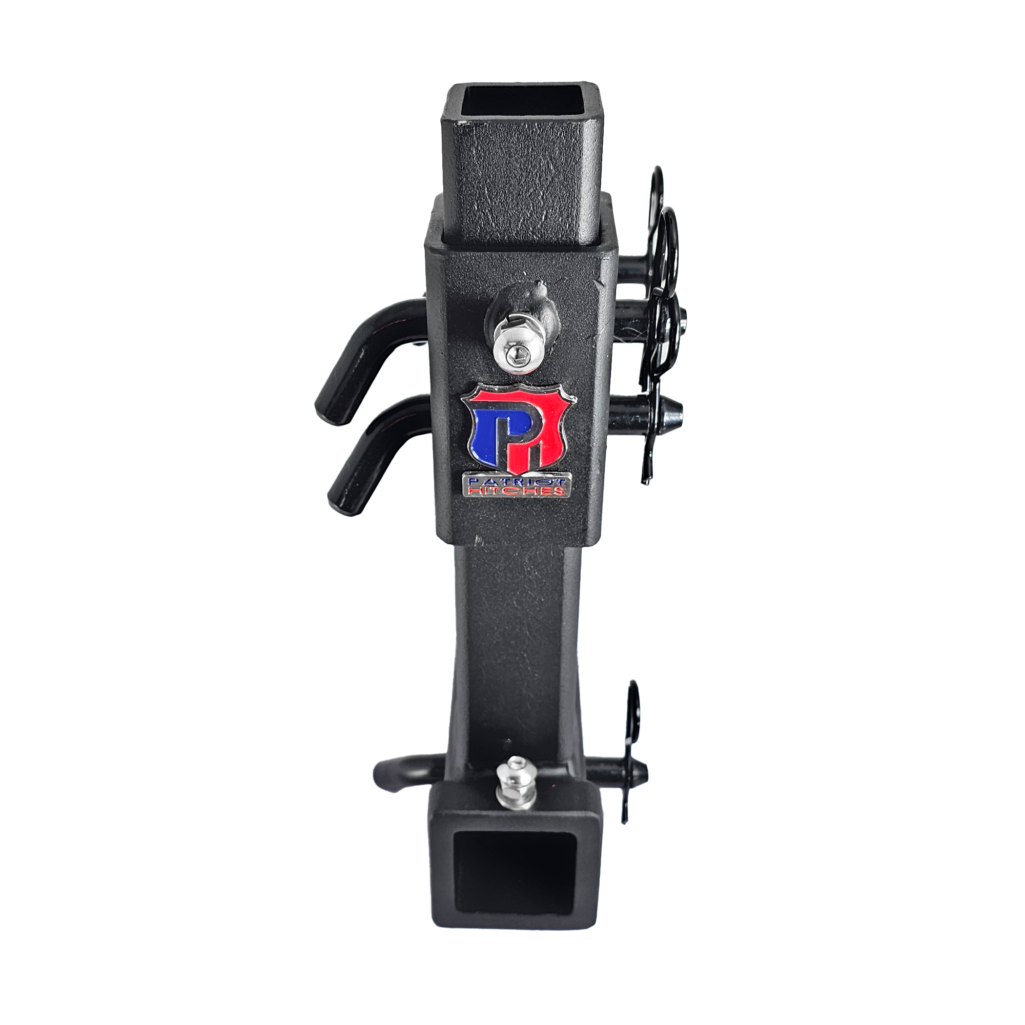 The General Normal Duty - 2" Adjustable Drop Hitch Adapter - 11" Rise/Drop - 7K - Black Gloss Accent