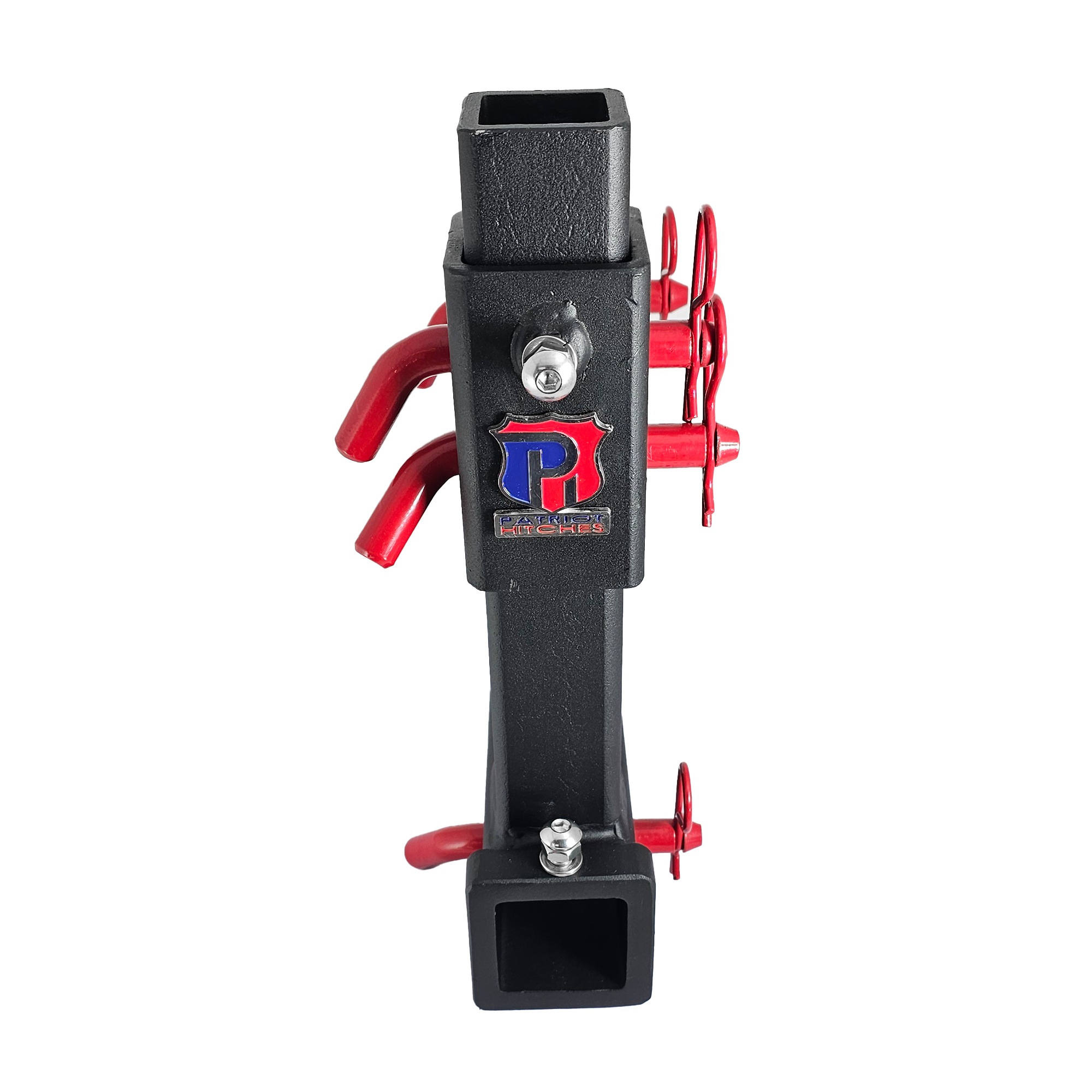 The General Normal Duty - 2" Adjustable Drop Hitch Adapter - 11" Rise/Drop - 7K - Red Accent