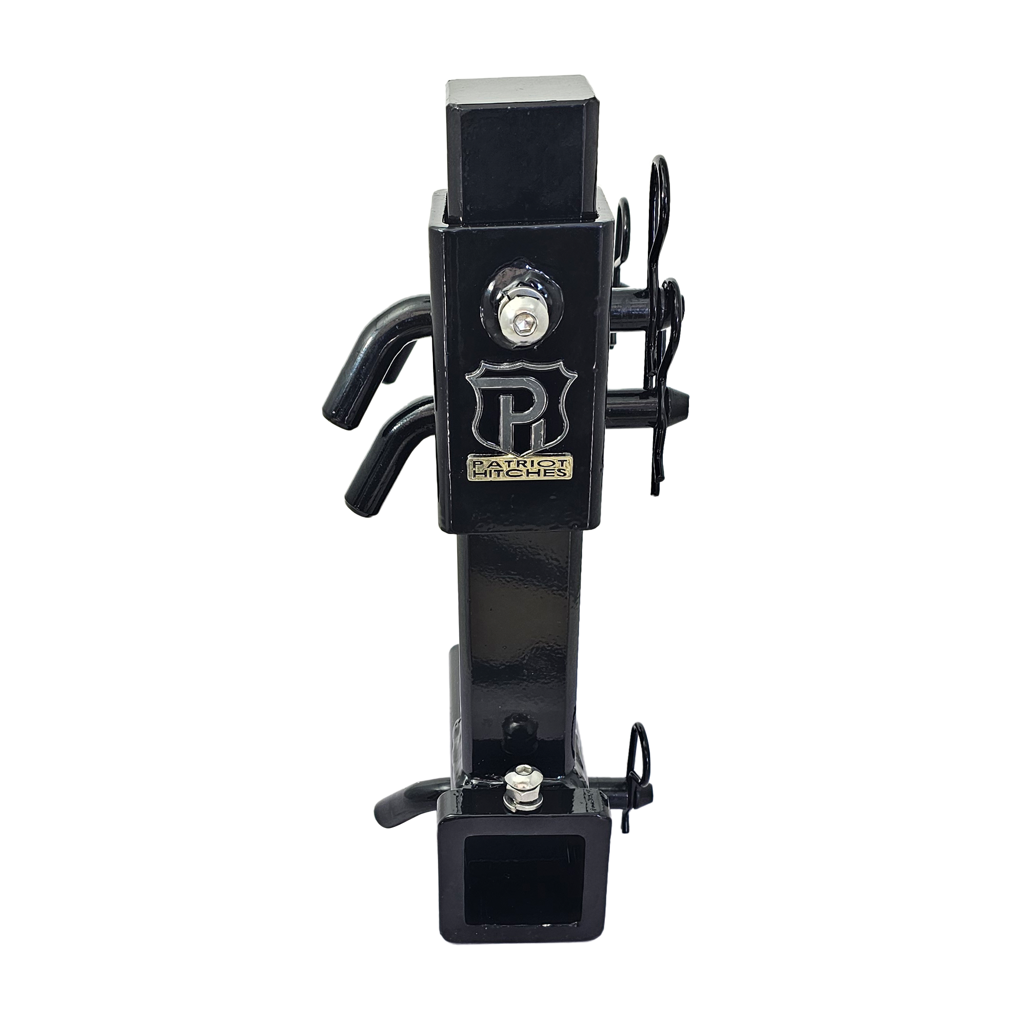 The General Heavy Duty - 2" Adjustable Drop Hitch Adapter - 11" Rise/Drop - 10K - Black Gloss Accent (Black Gloss)