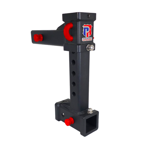 The General Heavy Duty - 2" Adjustable Drop Hitch Adapter - 11" Rise/Drop - 12.5K - Red Accent