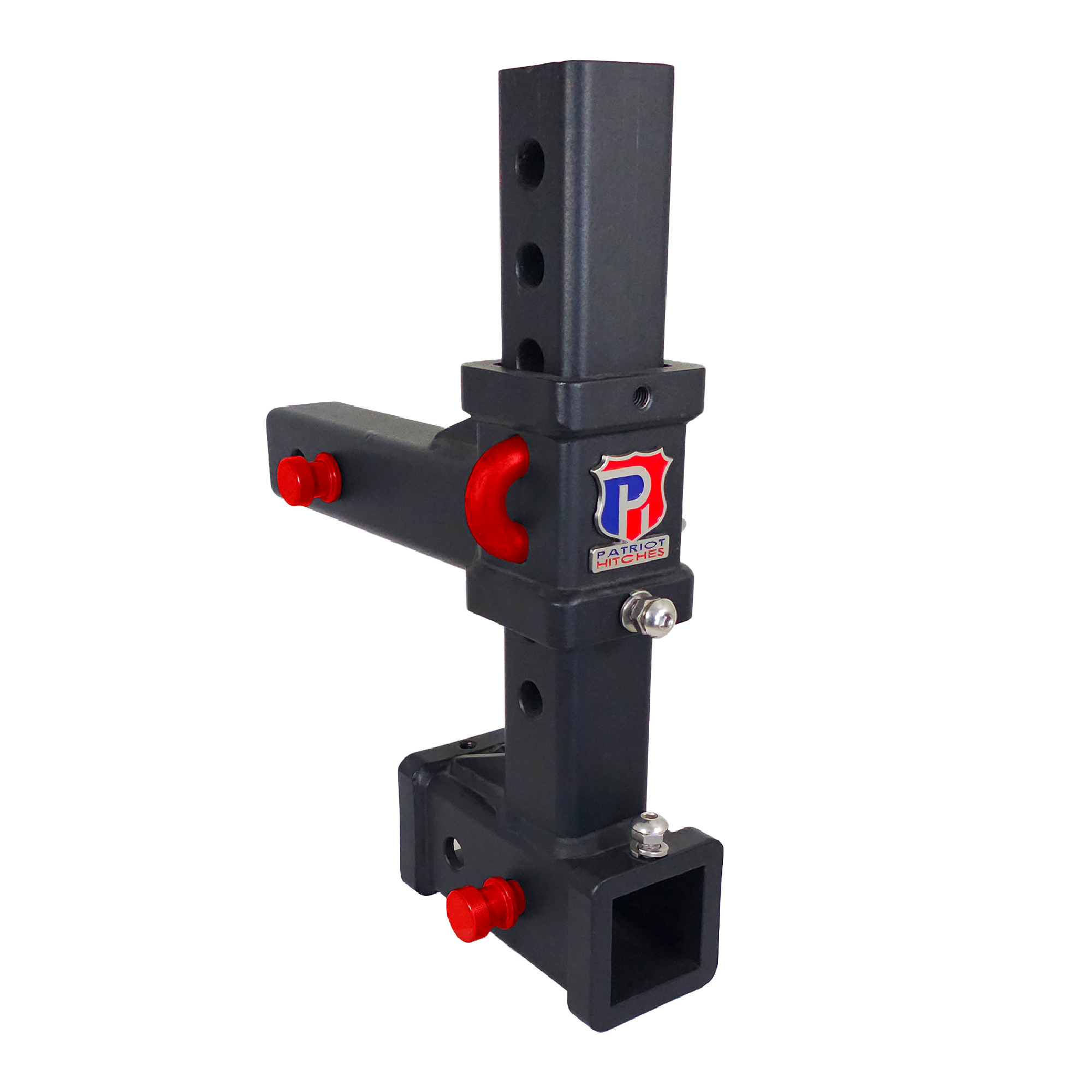 The General Heavy Duty - 2" Adjustable Drop Hitch Adapter - 11" Rise/Drop - 12.5K - Red Accent