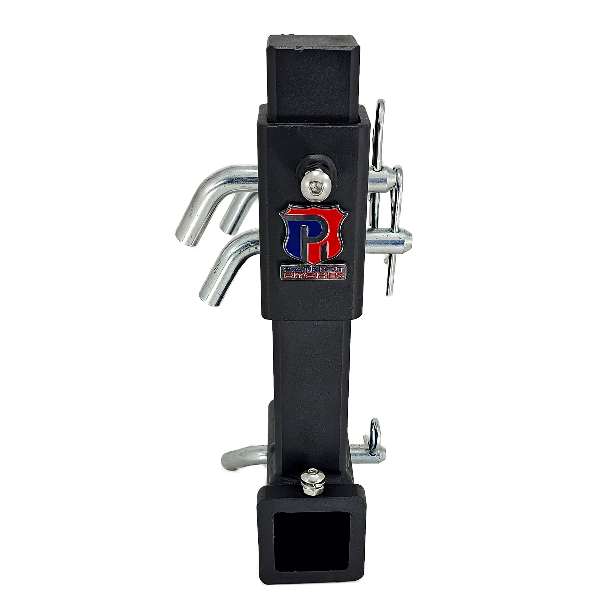 The General Heavy Duty - 2" Adjustable Drop Hitch Adapter - 11" Rise/Drop - 10K - Silver Accent