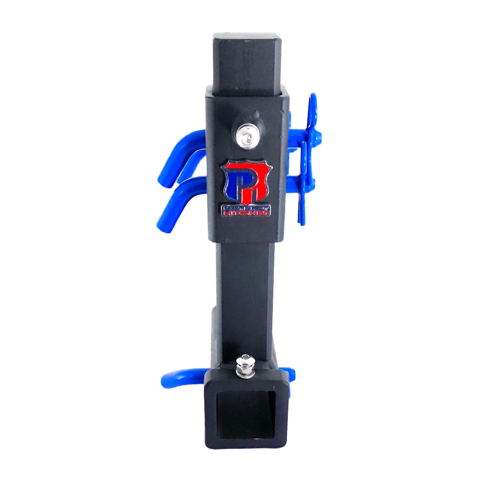 The General Heavy Duty - 2" Adjustable Drop Hitch Adapter - 11" Rise/Drop - 10K - Blue Accent