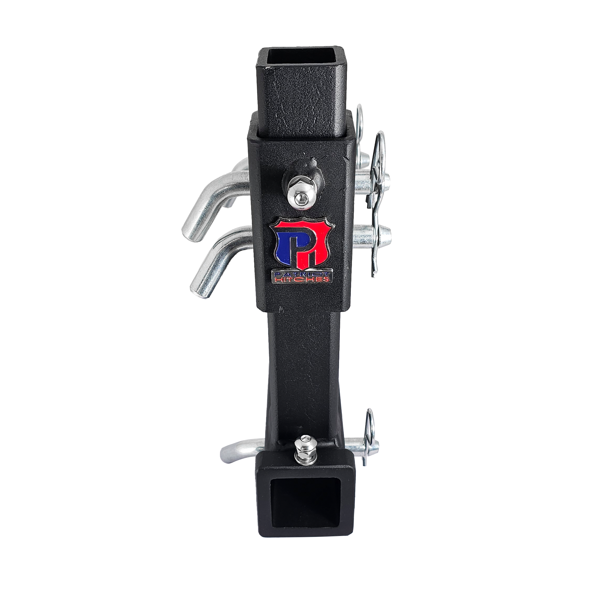 The General Normal Duty - 2" Adjustable Drop Hitch Adapter - 11" Rise/Drop - 7K - Silver Accent
