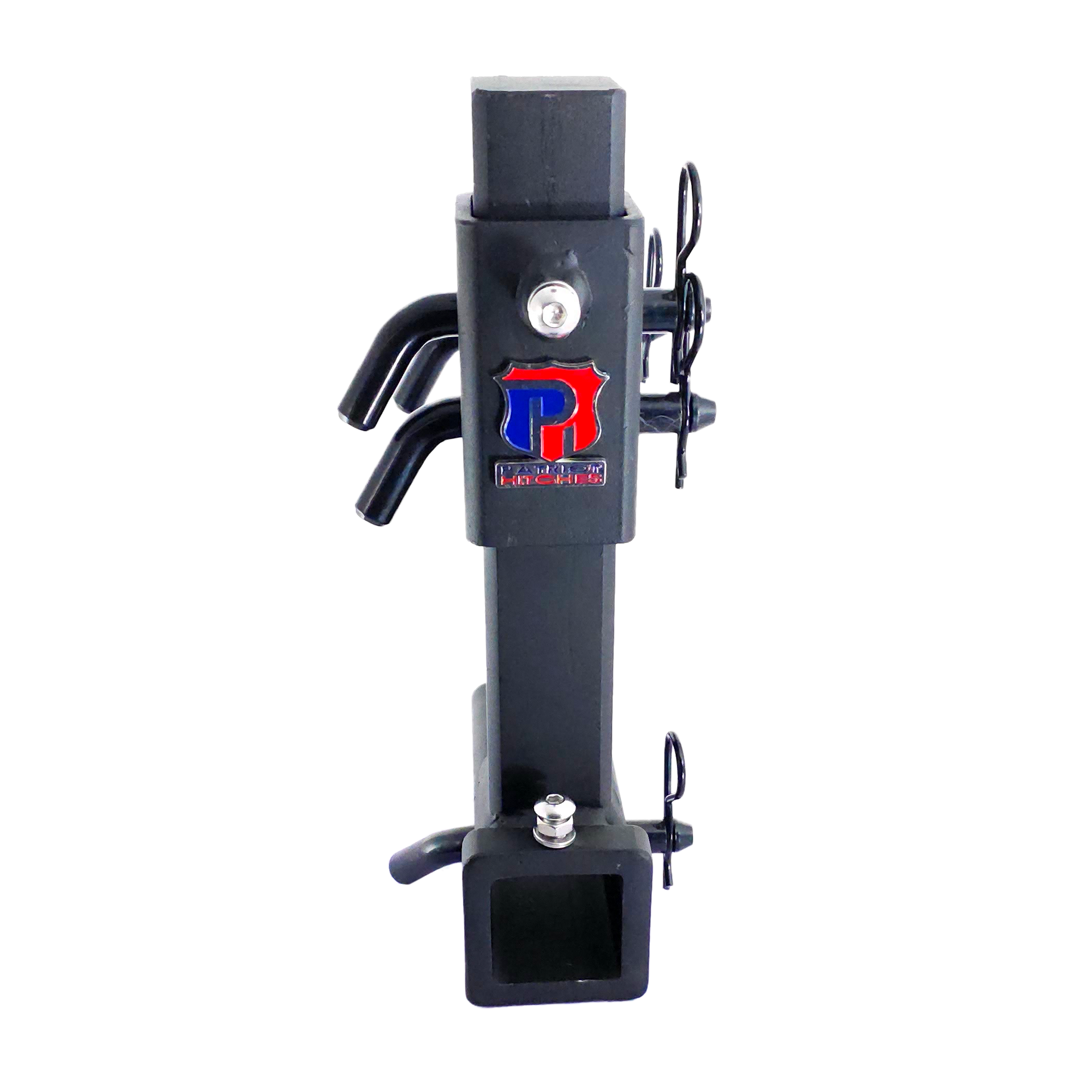 The General Heavy Duty - 2" Adjustable Drop Hitch Adapter - 11" Rise/Drop - 10K - Black Gloss Accent