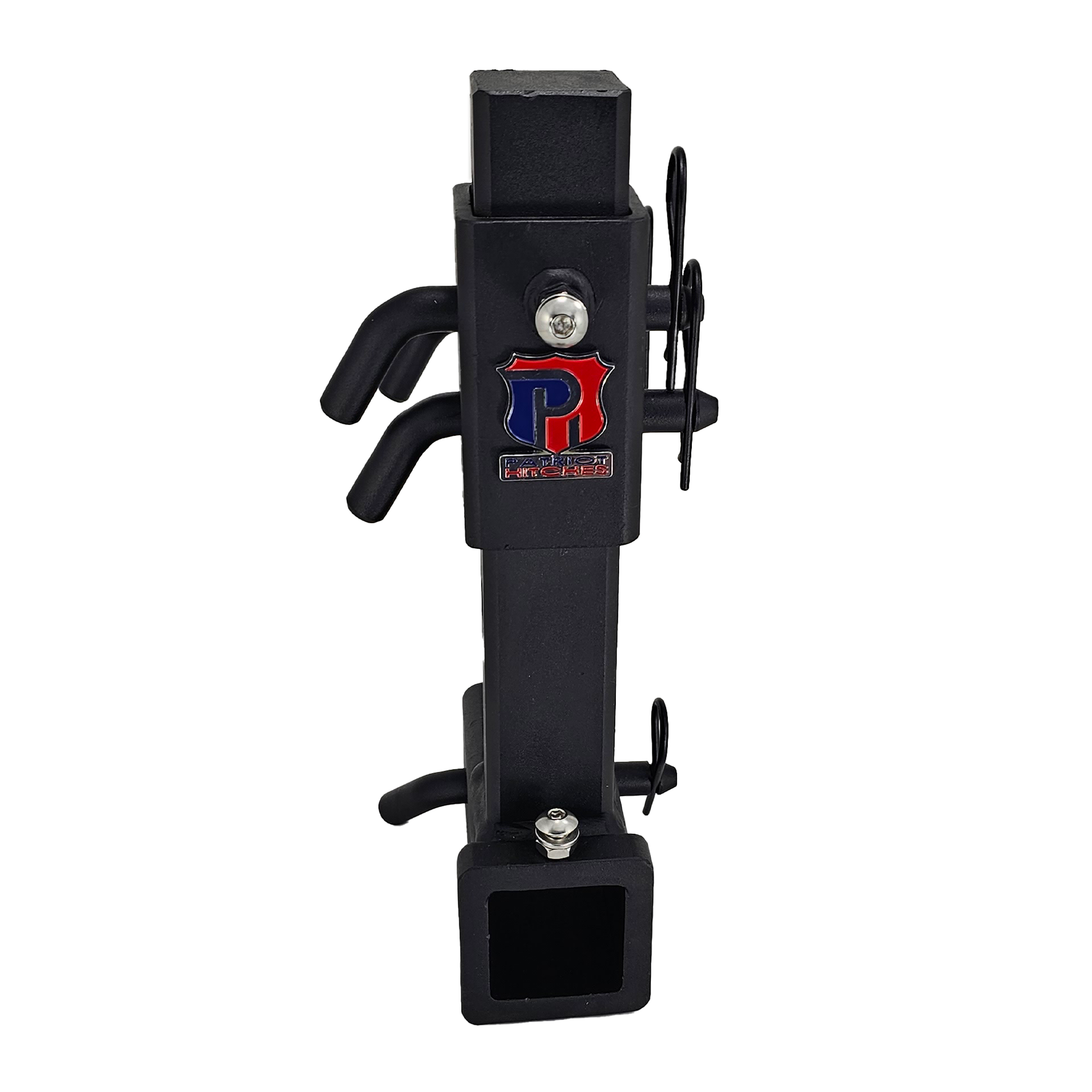 The General Heavy Duty - 2" Adjustable Drop Hitch Adapter - 11" Rise/Drop - 10K - Black Texture Accent