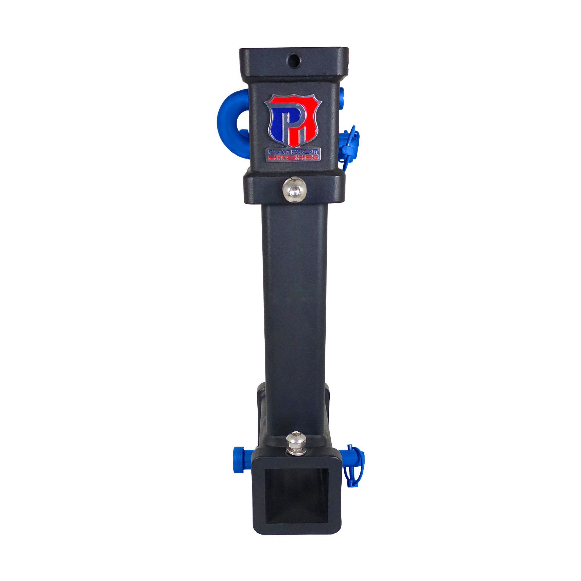 The General Heavy Duty - 2" Adjustable Drop Hitch Adapter - 11" Rise/Drop - 12.5K - Blue Accent