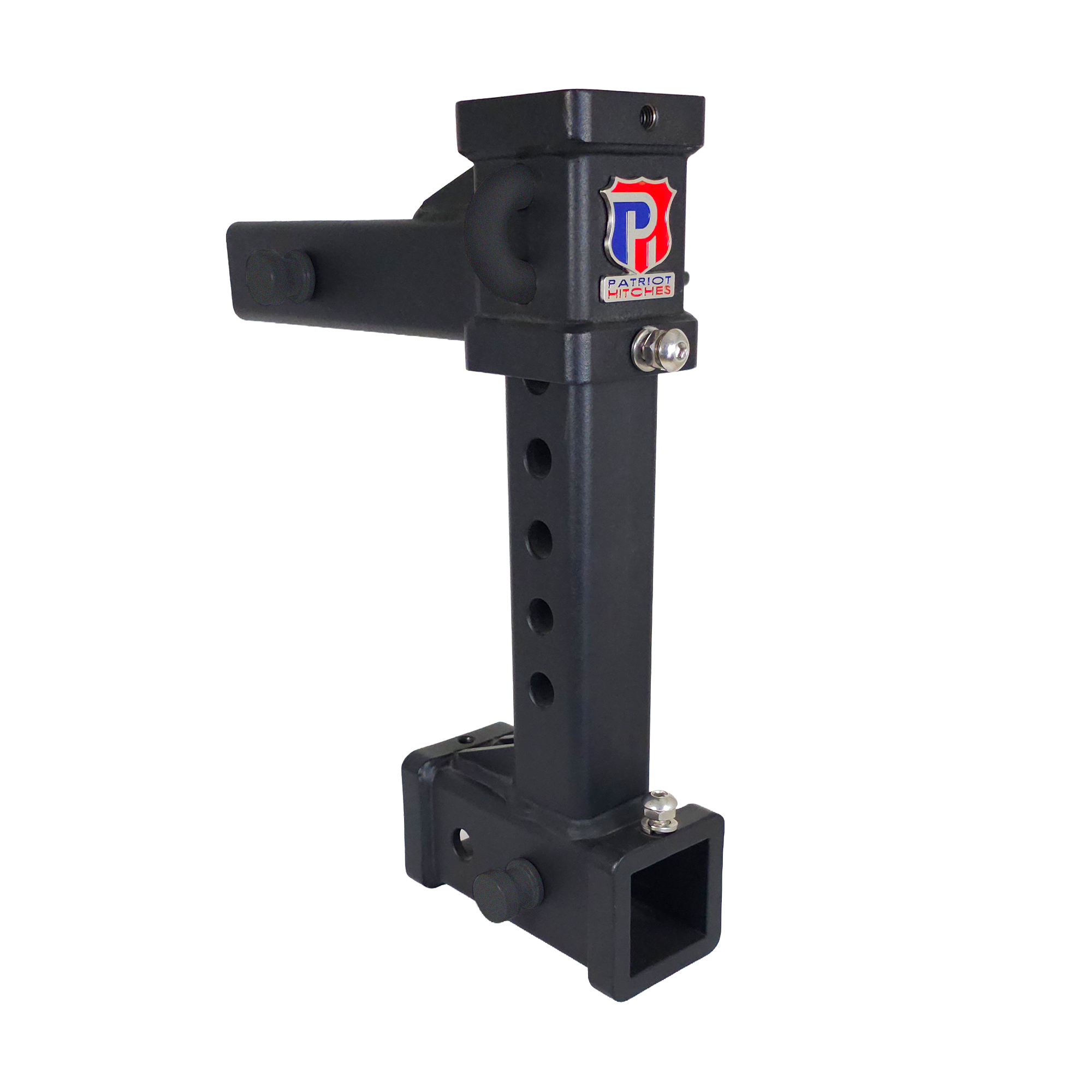 The General Heavy Duty - 2" Adjustable Drop Hitch Adapter - 11" Rise/Drop - 12.5K - Black Texture Accent