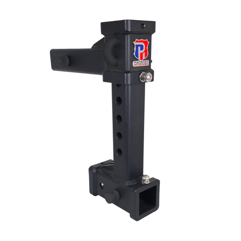 The General Heavy Duty - 2" Adjustable Drop Hitch Adapter - 11" Rise/Drop - 12.5K - Black Texture Accent