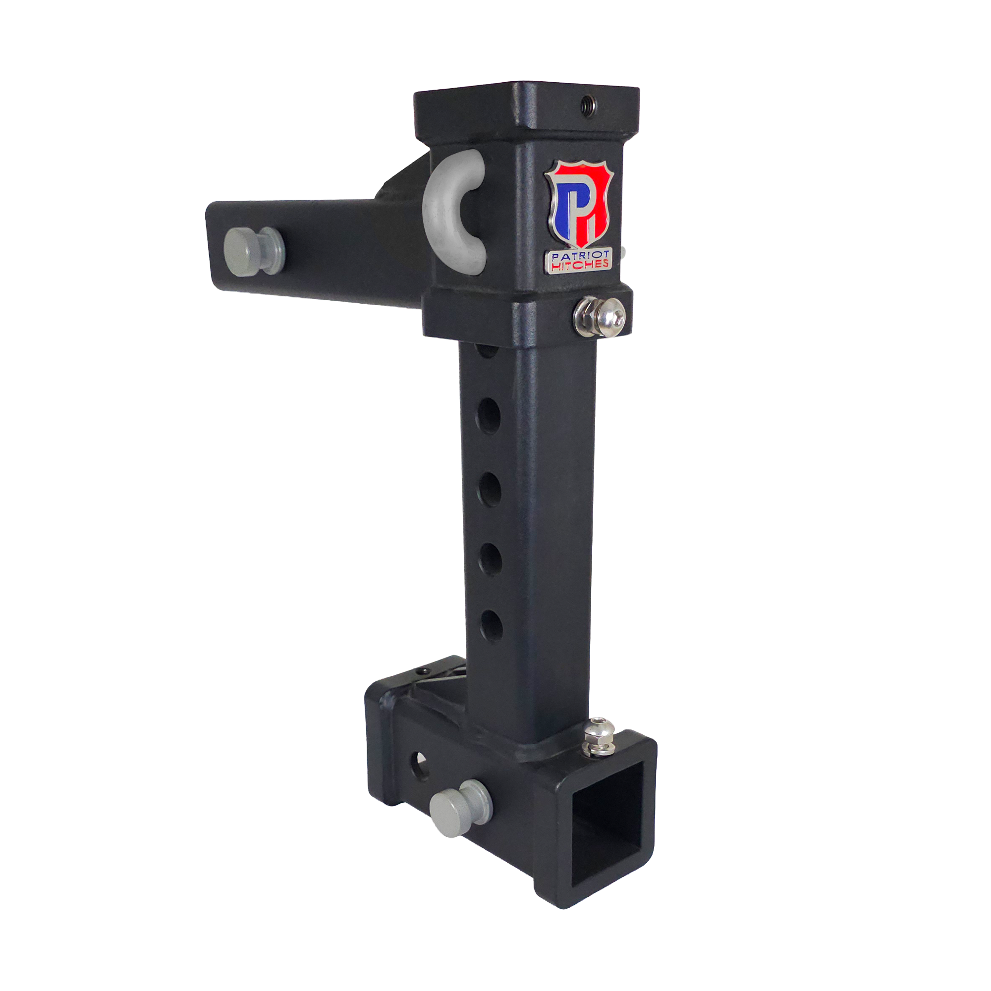 The General Heavy Duty - 2" Adjustable Drop Hitch Adapter - 11" Rise/Drop - 12.5K - Ceramic Gray Accent