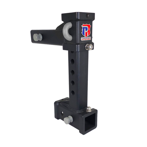 The General Heavy Duty - 2" Adjustable Drop Hitch Adapter - 11" Rise/Drop - 12.5K - Ceramic Gray Accent