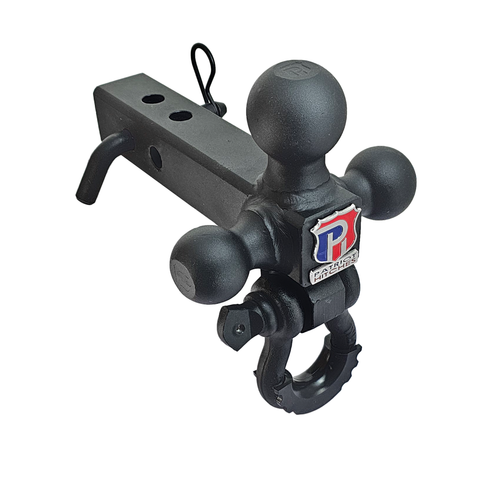 Patriot Hitches 4-Way 3-Ball Mount for 2" Hitches - The Captain - 30K - Black Texture Accent