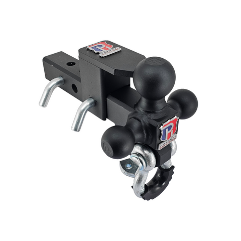 The Captain 5 in 1 - Patriot Hitches 5-Way 3-Ball Mount for 2" Hitches - The Captain - 30K – Silver Accent