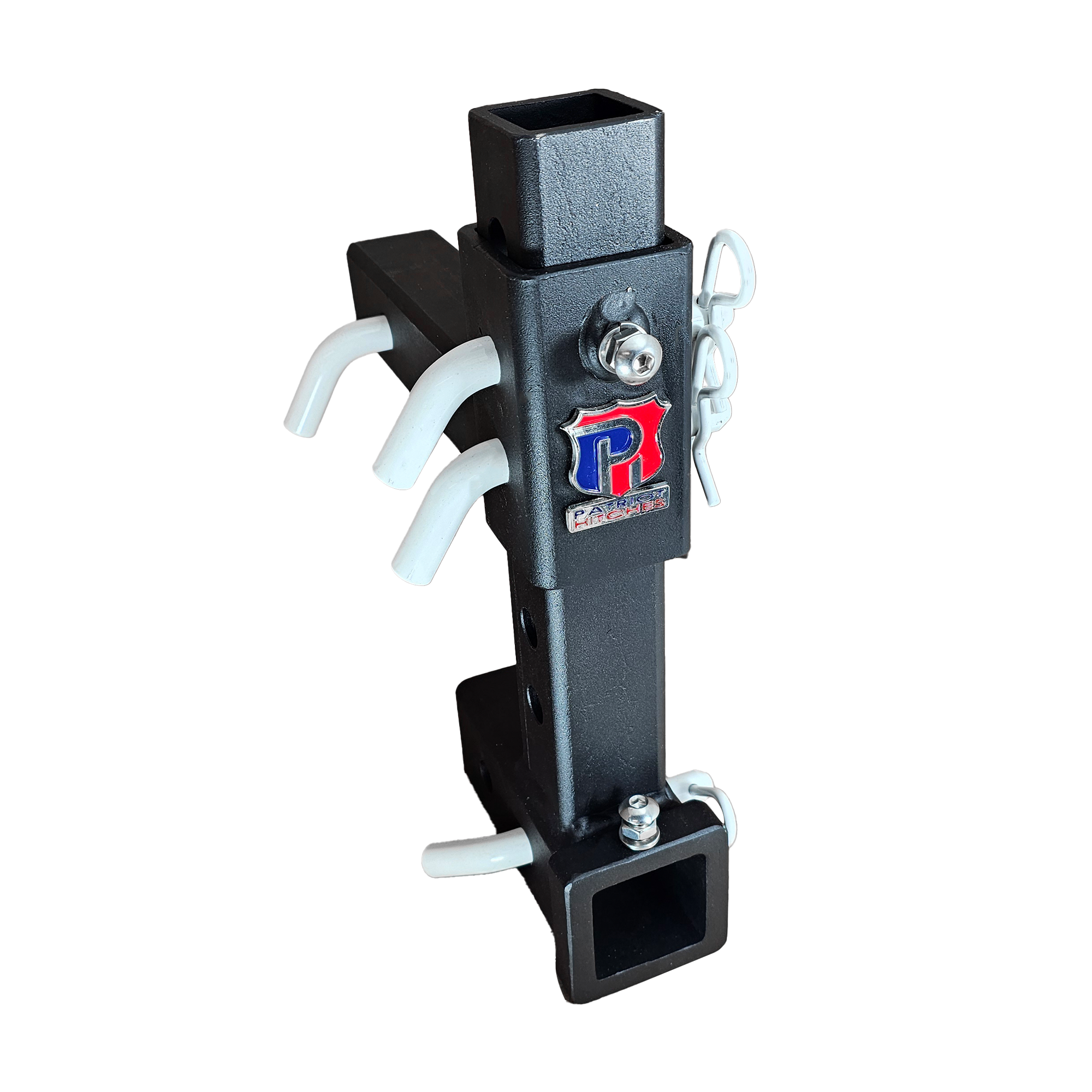 The General Normal Duty - 2" Adjustable Drop Hitch Adapter - 11" Rise/Drop - 7K - White Accent