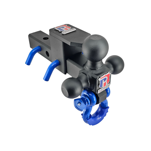 The Captain 5 in 1 - Patriot Hitches 5-Way 3-Ball Mount for 2" Hitches - The Captain - 30K – Blue Accent
