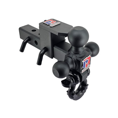 The Captain 5 in 1 - Patriot Hitches 5-Way 3-Ball Mount for 2" Hitches - The Captain - 30K – Black Gloss Accent