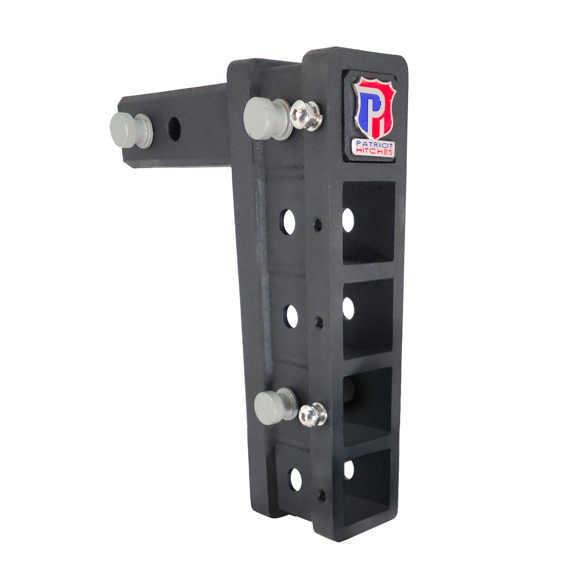 The Major - Patriot Hitches Adjustable Drop/Rise Hitch Stacked Receivers for 2" Hitches - 10" Drop/Rise – 30K - Ceramic Gray Accent