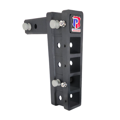 The Major - Patriot Hitches Adjustable Drop/Rise Hitch Stacked Receivers for 2" Hitches - 10" Drop/Rise – 30K - Ceramic Gray Accent