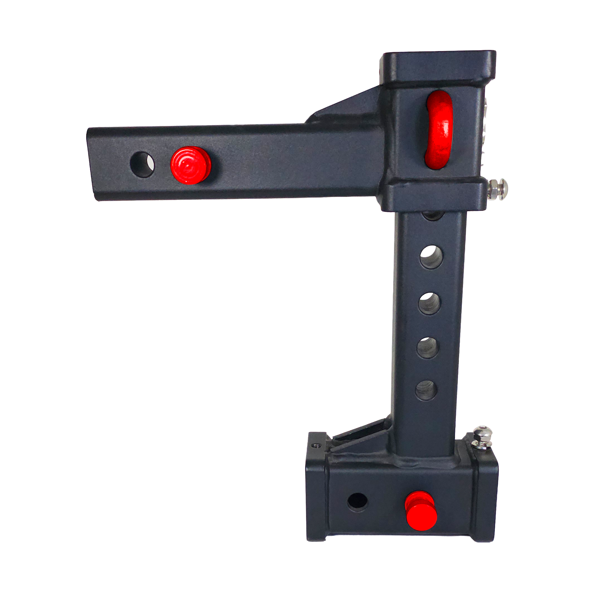 The General Heavy Duty - 2" Adjustable Drop Hitch Adapter - 11" Rise/Drop - 12.5K - Red Accent
