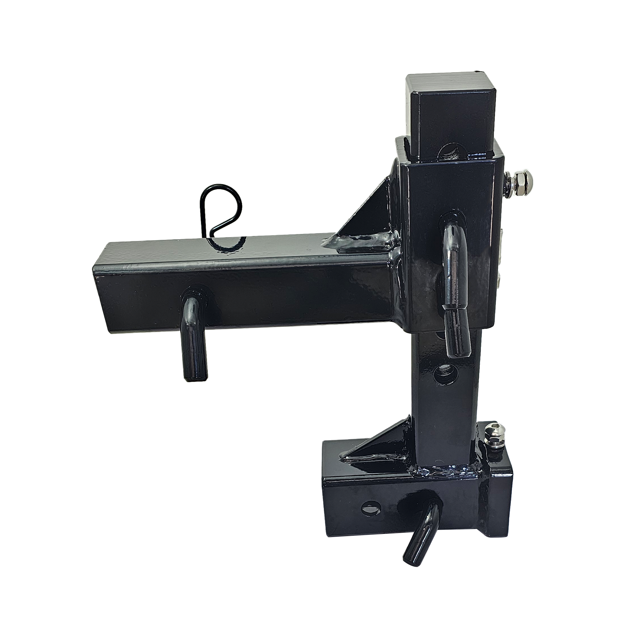 The General Heavy Duty - 2" Adjustable Drop Hitch Adapter - 11" Rise/Drop - 10K - Black Gloss Accent (Black Gloss)