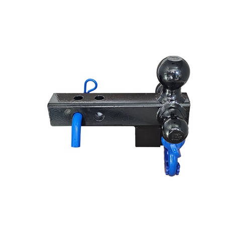 Patriot Hitches 4-Way 3-Ball Mount for 2" Hitches - The Captain - 30K - Blue Accent (Black Gloss)