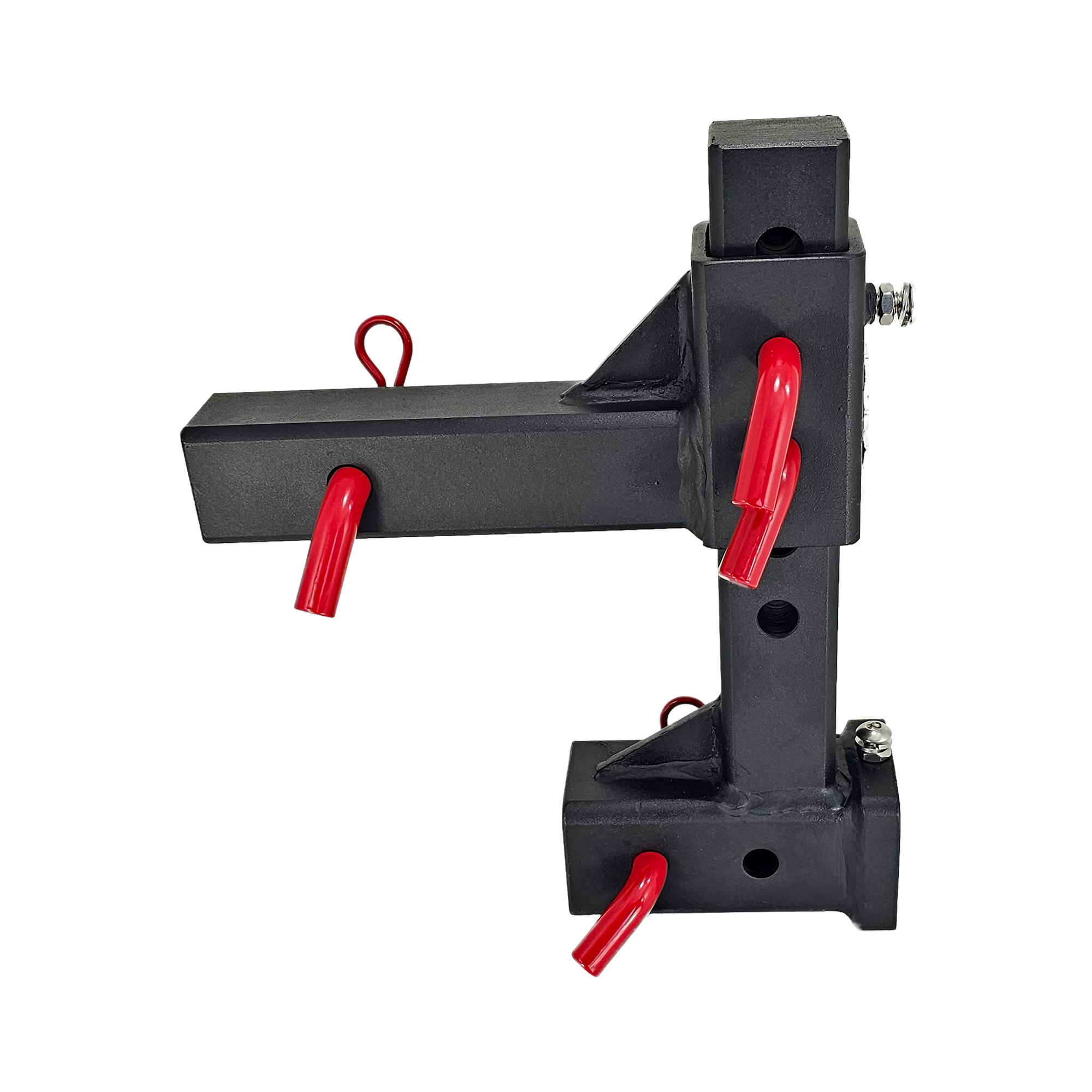 The General Heavy Duty - 2" Adjustable Drop Hitch Adapter - 11" Rise/Drop - 10K - Red Accent
