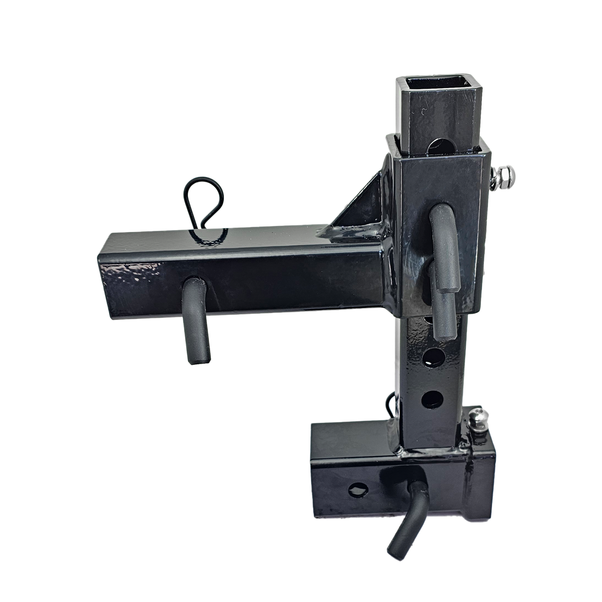 The General Normal Duty - Patriot Hitches 2" Adjustable Drop Hitch Adapter - 11" Rise/Drop - 7K - Black Texture Accent (Black Gloss)