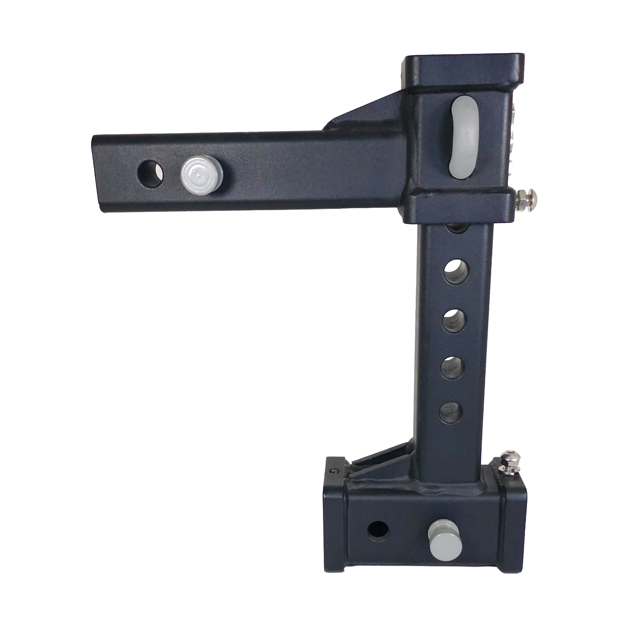 The General Heavy Duty - 2" Adjustable Drop Hitch Adapter - 11" Rise/Drop - 12.5K - Ceramic Gray Accent
