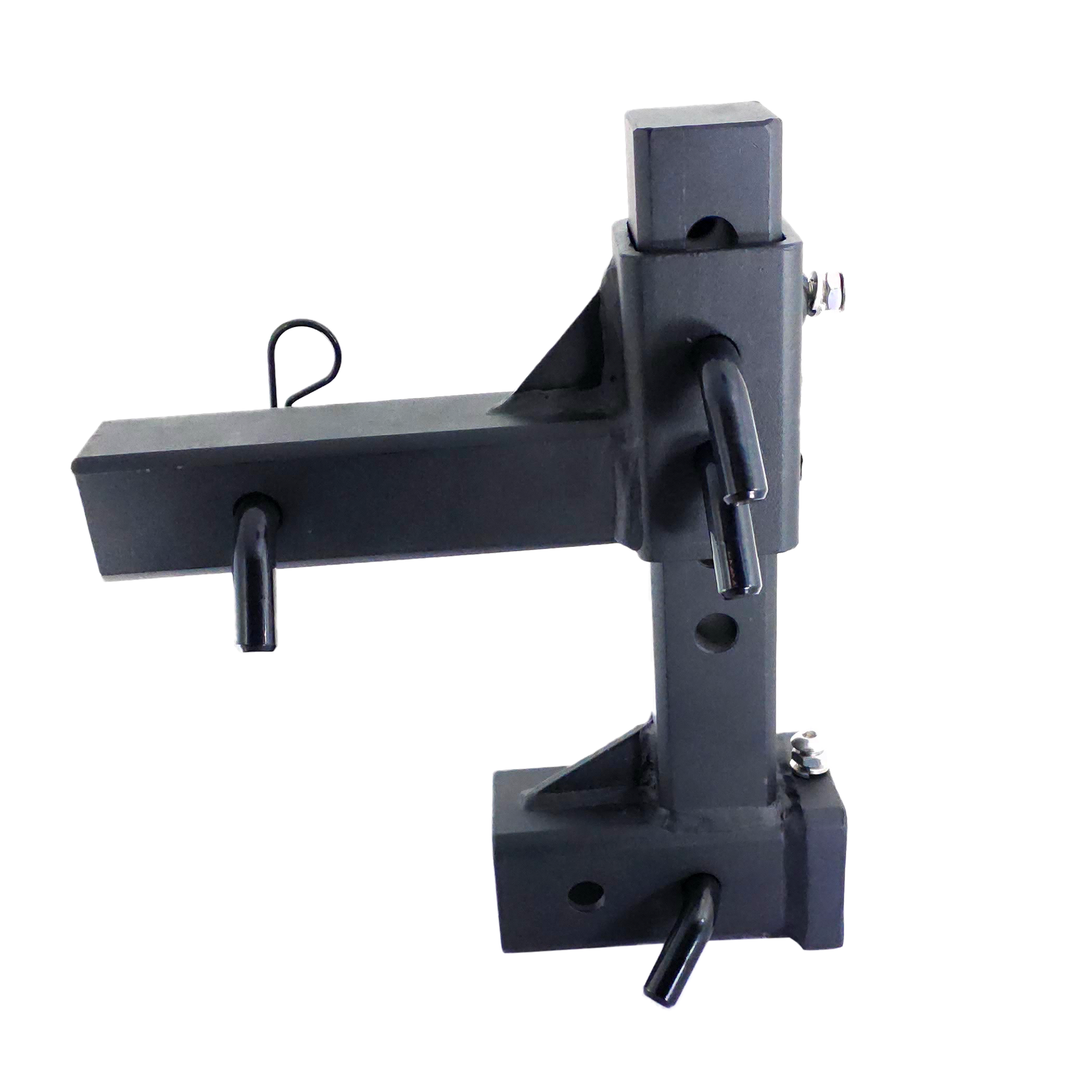 The General Heavy Duty - 2" Adjustable Drop Hitch Adapter - 11" Rise/Drop - 10K - Black Gloss Accent