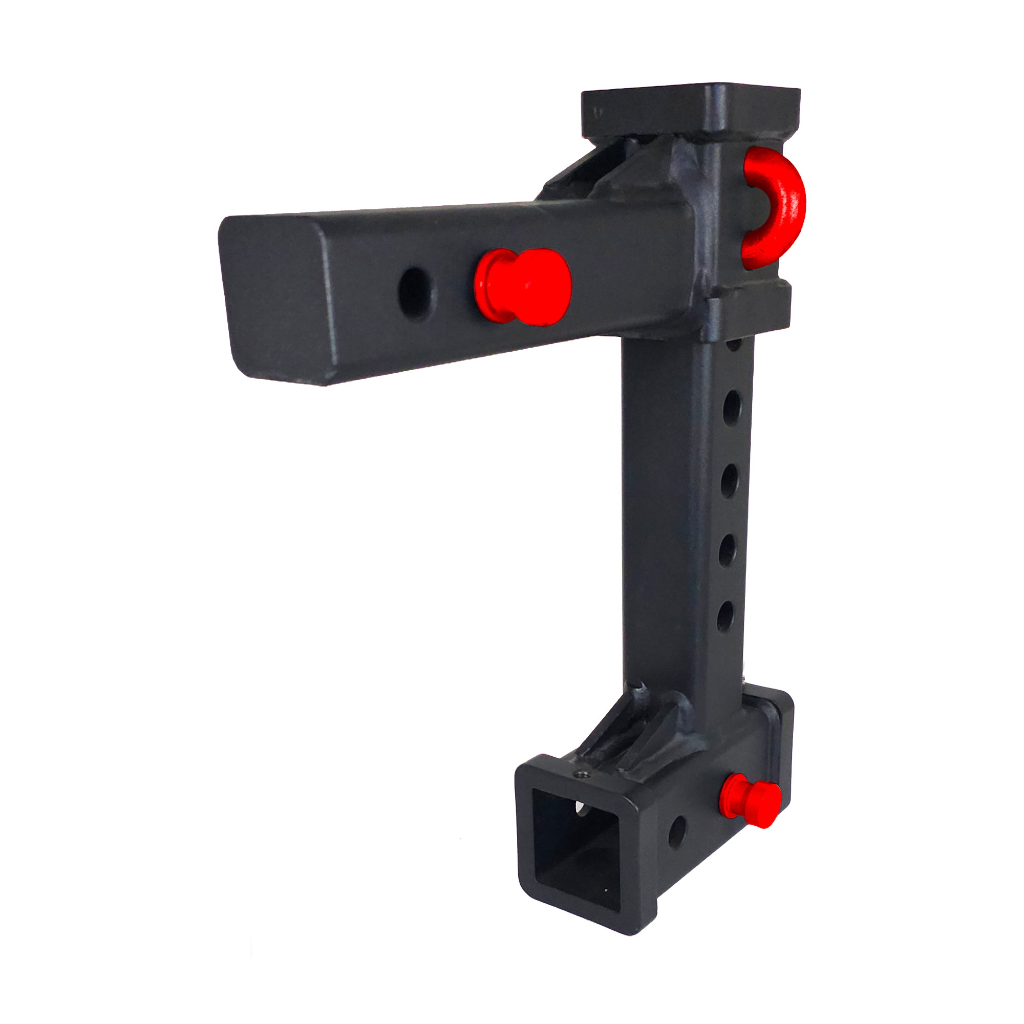 The General Heavy Duty - 2" Adjustable Drop Hitch Adapter - 11" Rise/Drop - 12.5K - Red Accent