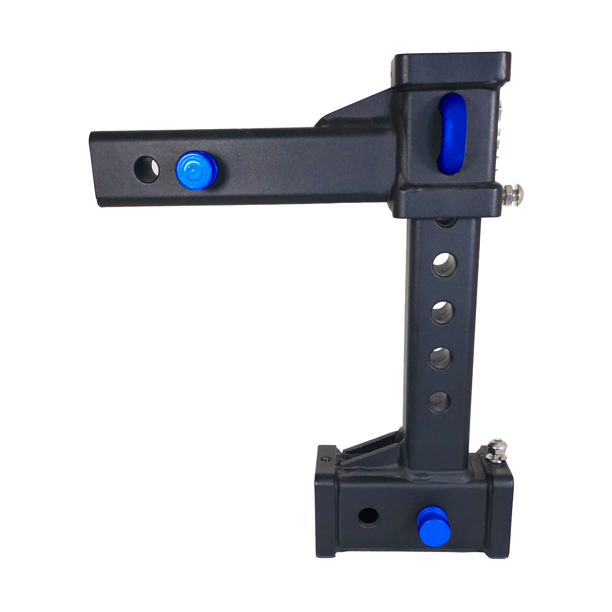 The General Heavy Duty - 2" Adjustable Drop Hitch Adapter - 11" Rise/Drop - 12.5K - Blue Accent