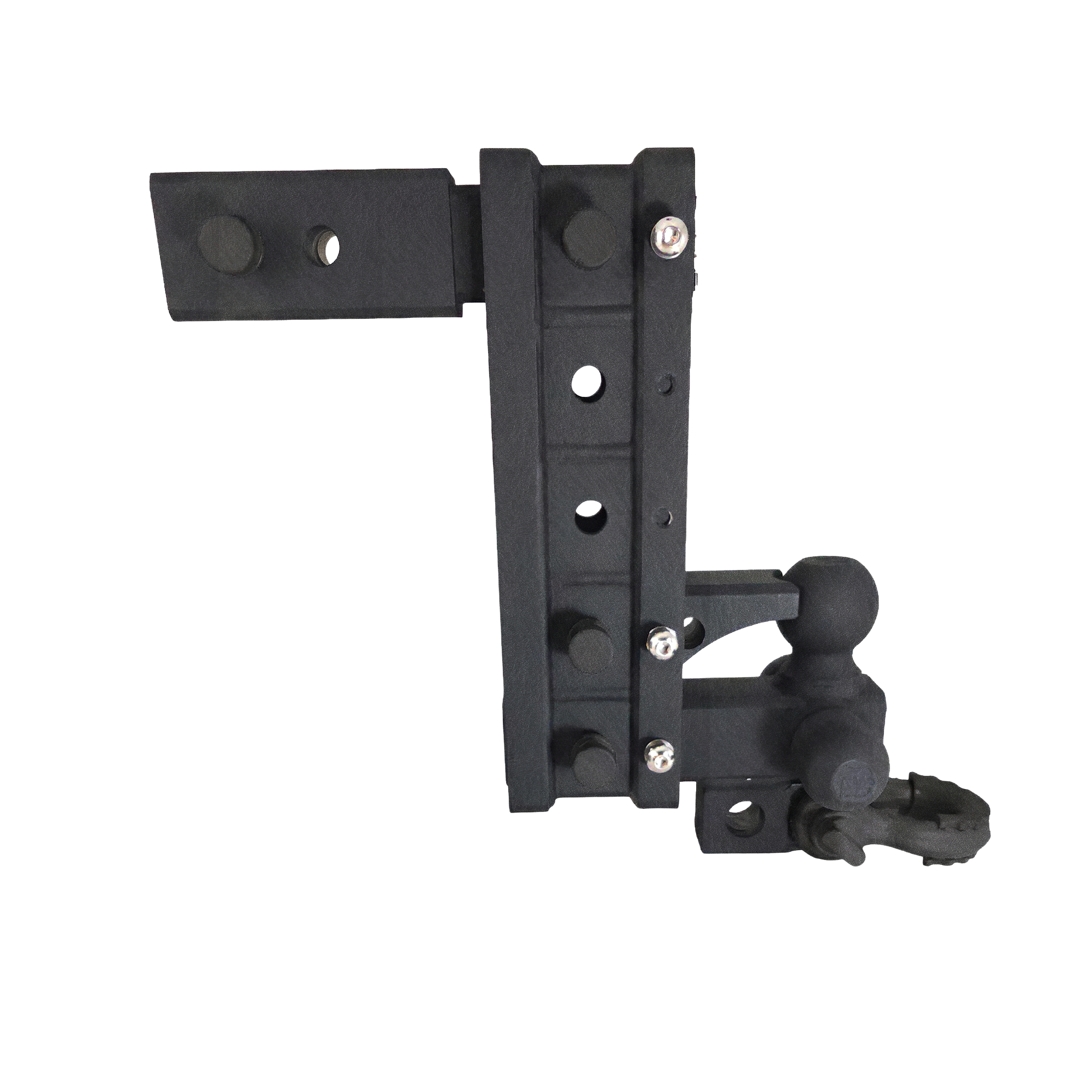 The Patriot - 10-Way+ 3-Ball Mount w/ Adjustable Stacked Receivers – 2-1/2" Hitch – 30K – Black Texture Accent